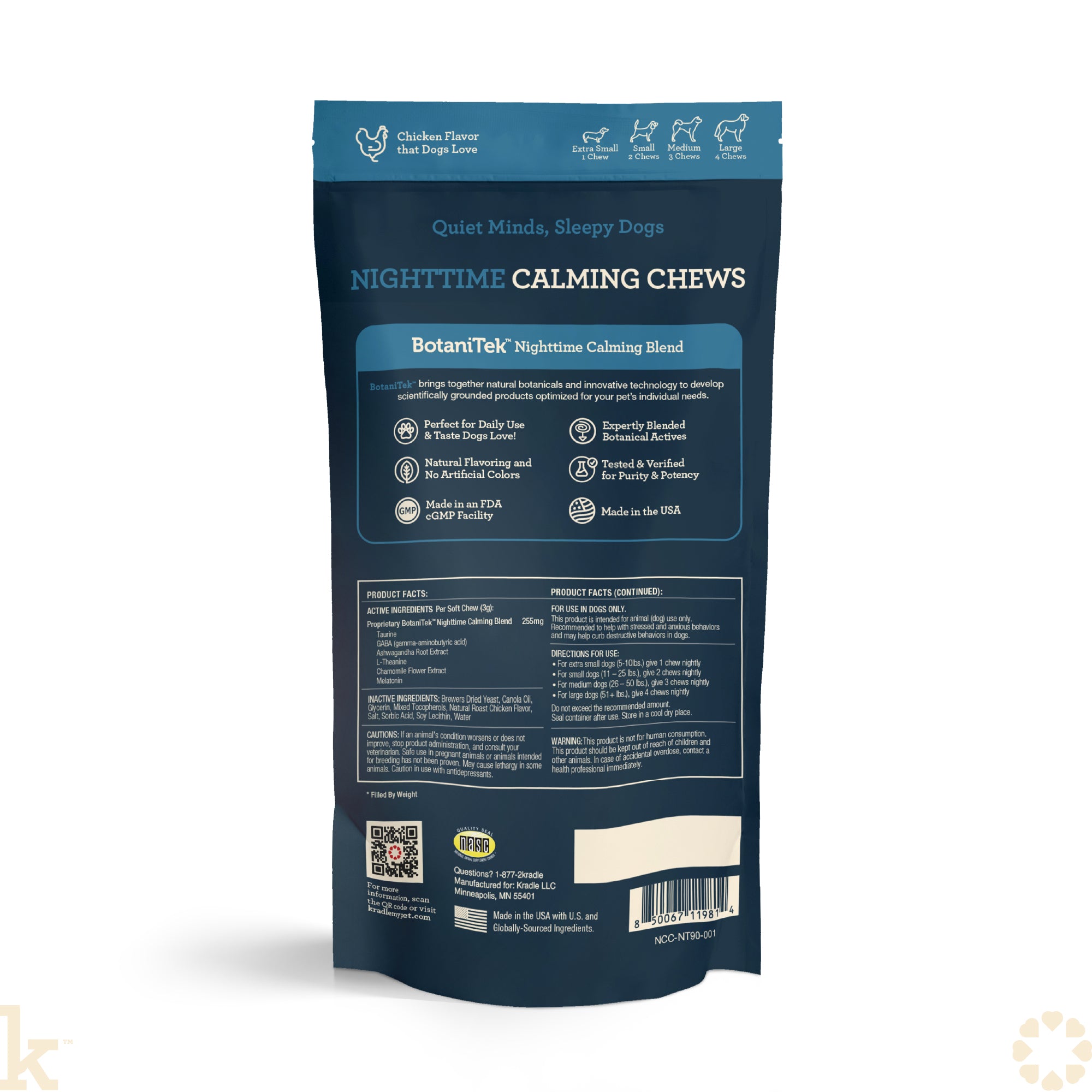 Kradle Nighttime Calming Chew - 90 count