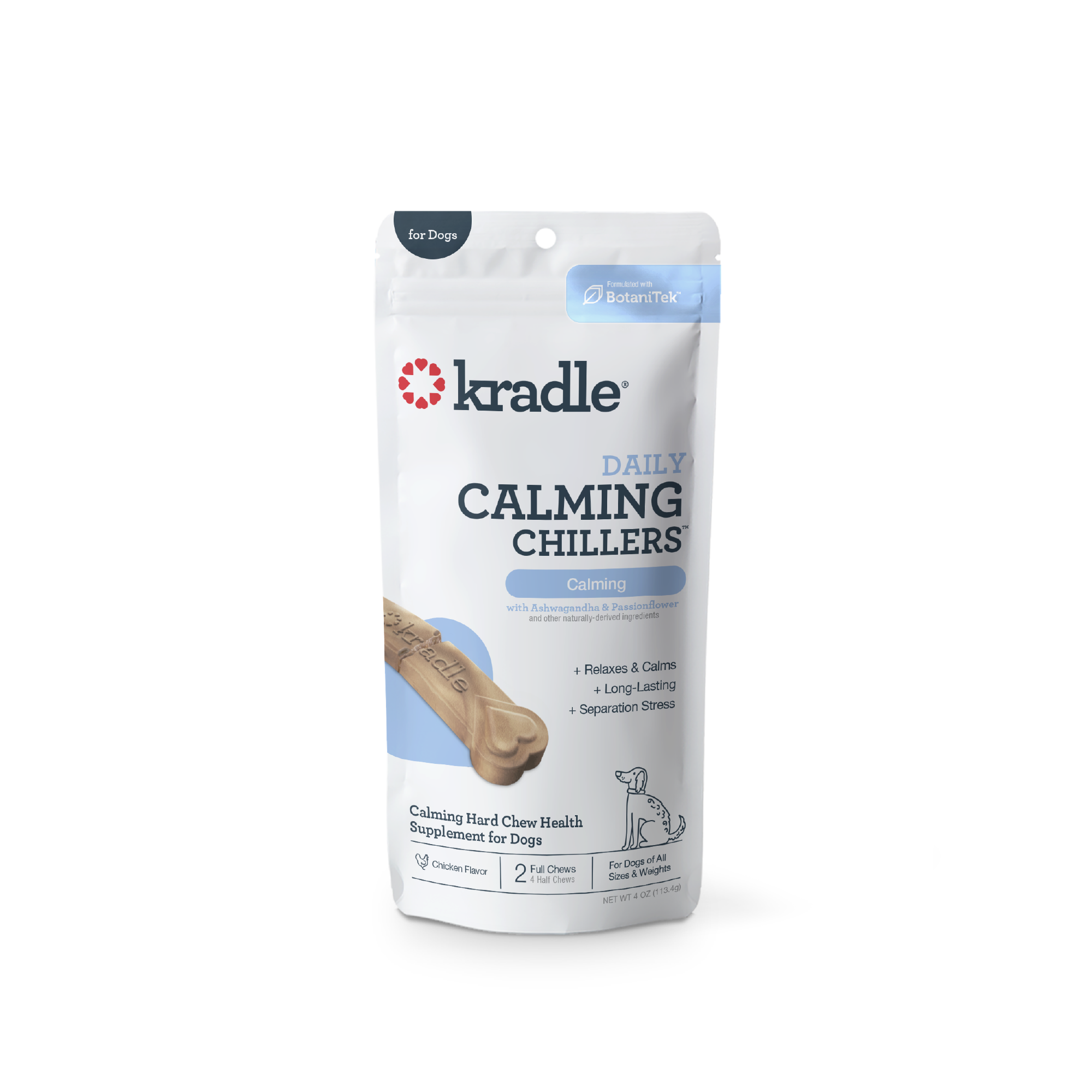 Front of 2 count Calming Chillers pouch