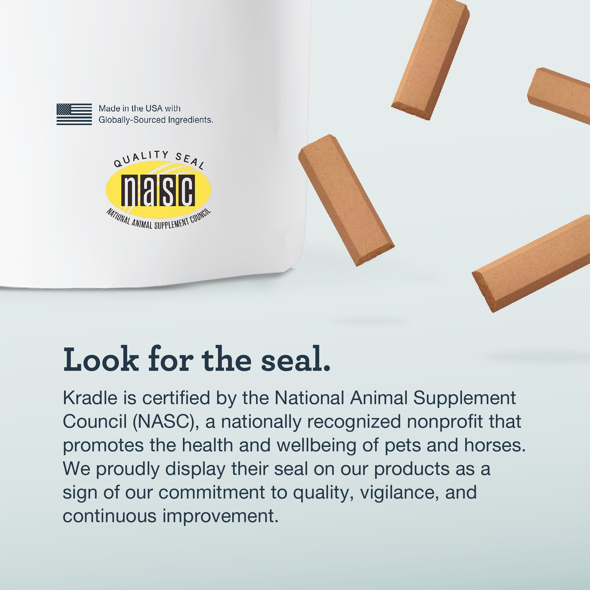 NASC seal on the All Day Calming Bone pouch